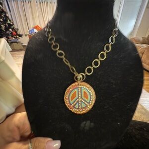Peace Sign Pendant Necklace